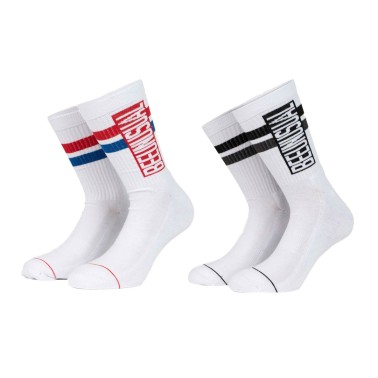 BEE UNUSUAL ORIGINAL SOLIDS CREW SOCKS 2 PACK WHITE AS-225221-WHITE White