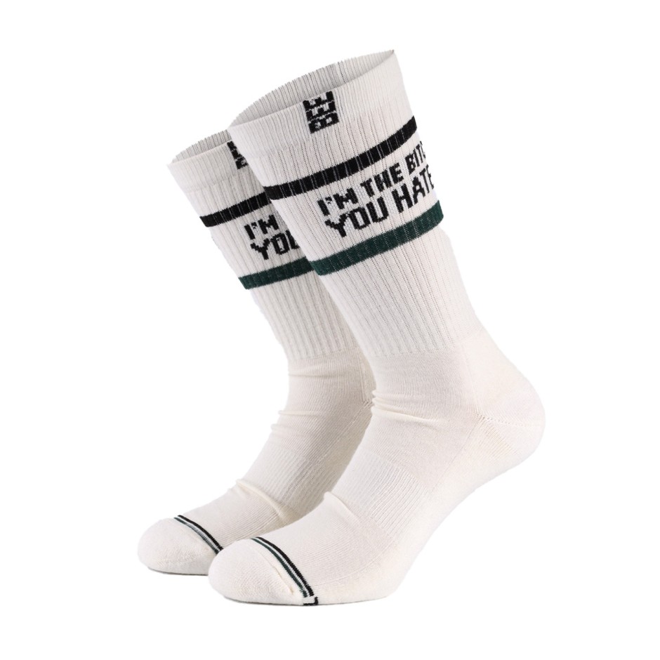 BEE UNUSUAL  THE BITCH YOU HATED OFF WHITE SOCKS AS-252914-WHITE White
