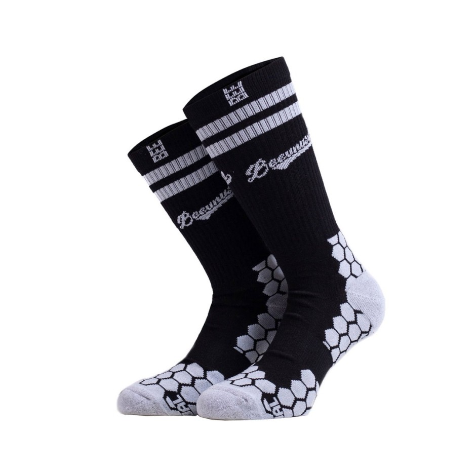 BEE UNUSUAL PERFORMANCE BASKETBALL RETRO SOCKS AS-240131-BLACK Black