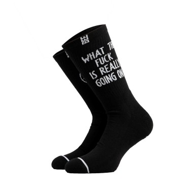BEE UNUSUAL WTF COMBED SOCKS  AS-250840-BLACK Black