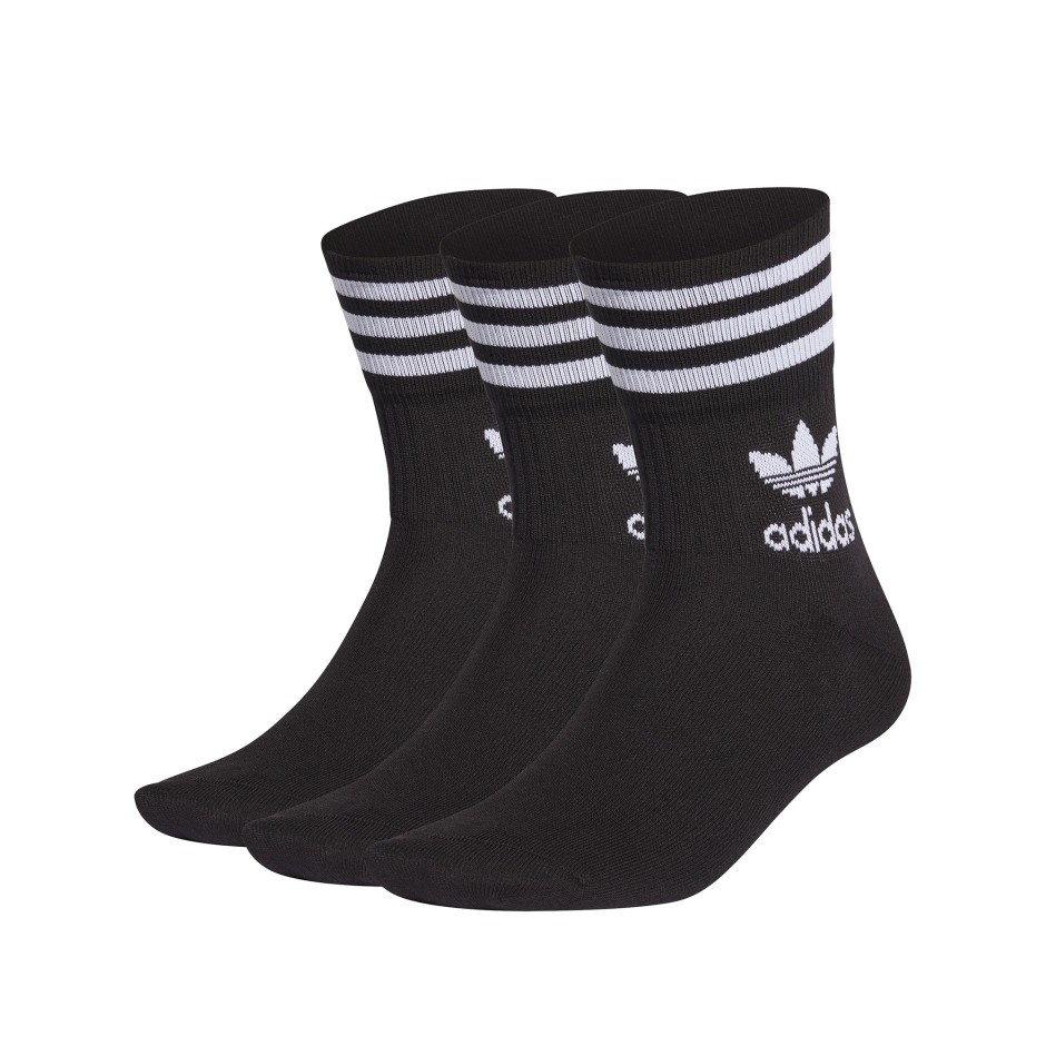 adidas Originals MID CUT CREW SOCKS 3 PAIRS GD3576 Black