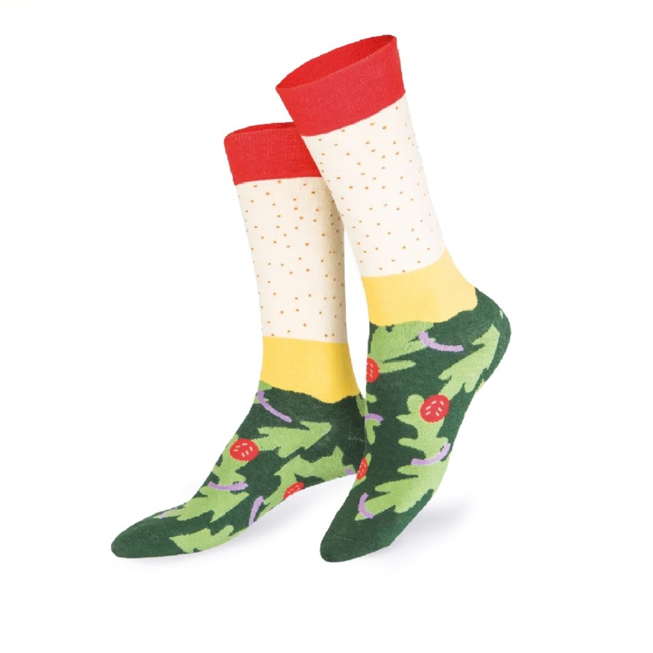 EAT MY SOCKS PIZZA VEGAN Πολύχρωμο