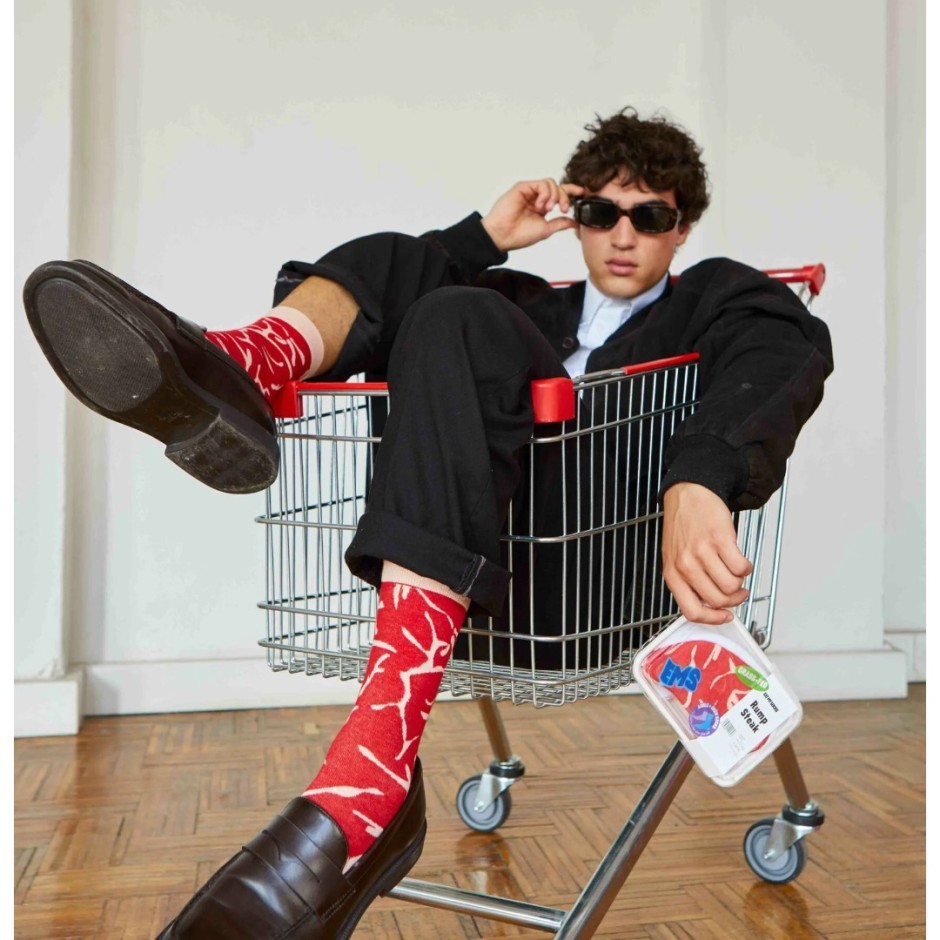 Eat My Socks Rump Steak Πολύχρωμο - Unisex Κάλτσες