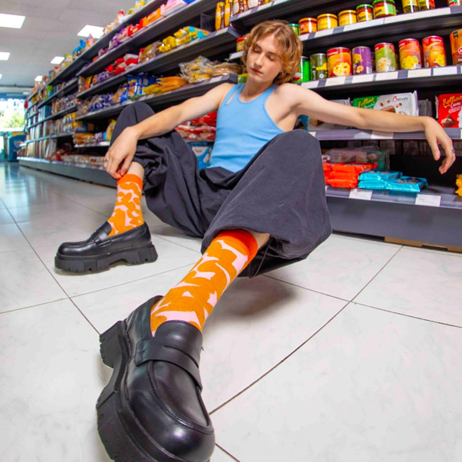 EAT MY SOCKS HAPPY PEANUT BUTTE REMSNOCPEBU Mustard