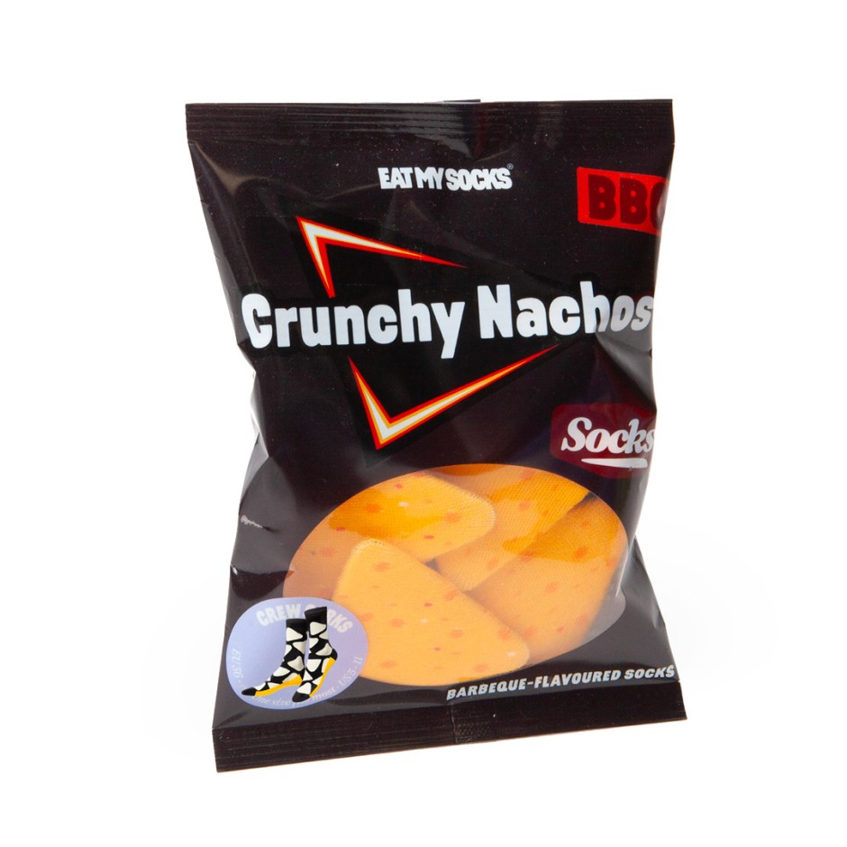 EAT MY SOCKS CRUNCHY NACHOS BBQ EMSNOCNABK Colorful