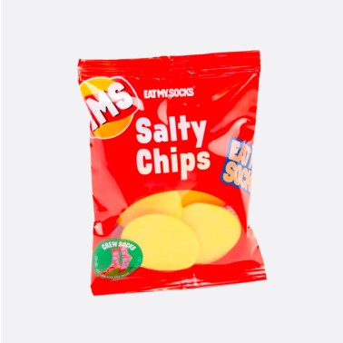 EAT MY SOCKS HAPPY SALTY CHIPS EMSNOCCHIPR Red