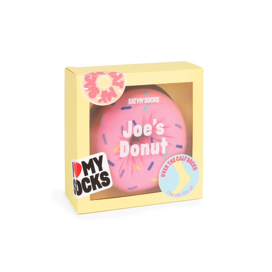 EAT MY SOCKS JOE'S DONUTS STRAWBERRY EMSNOCDOST Pink
