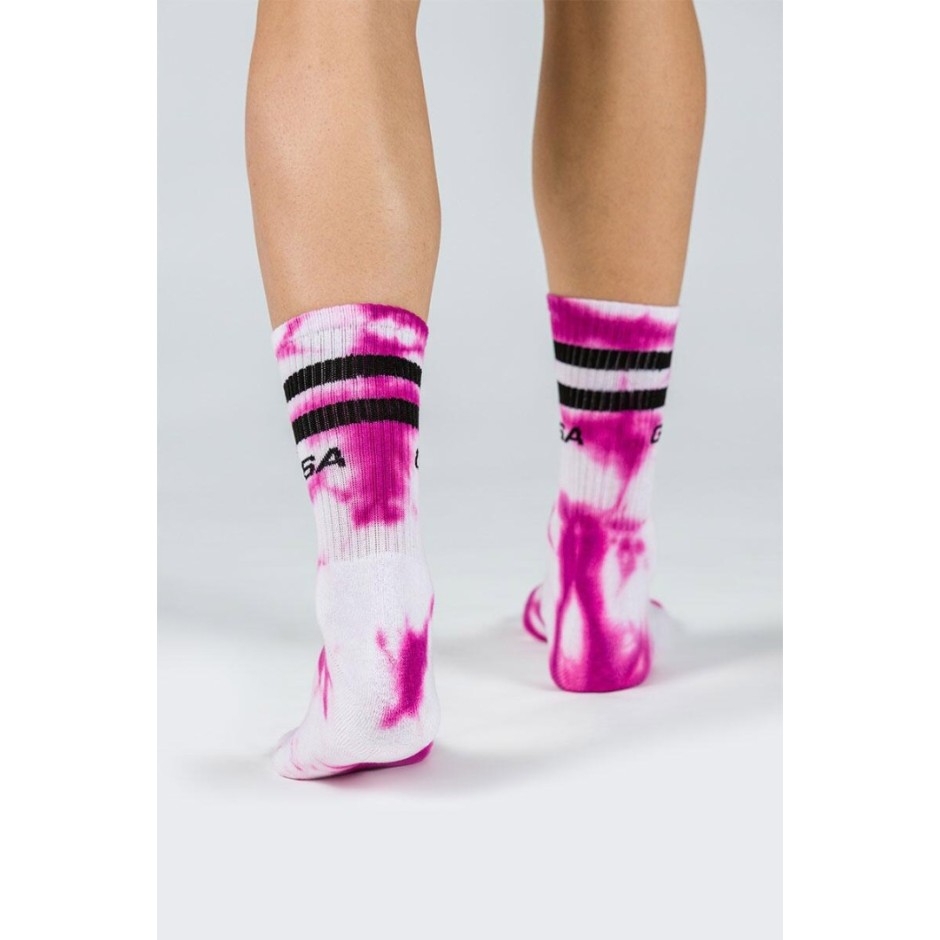 GSA UNISEX DYE TIE SOCKS 81-1904 one size-14 FUSCIA Fuchsia