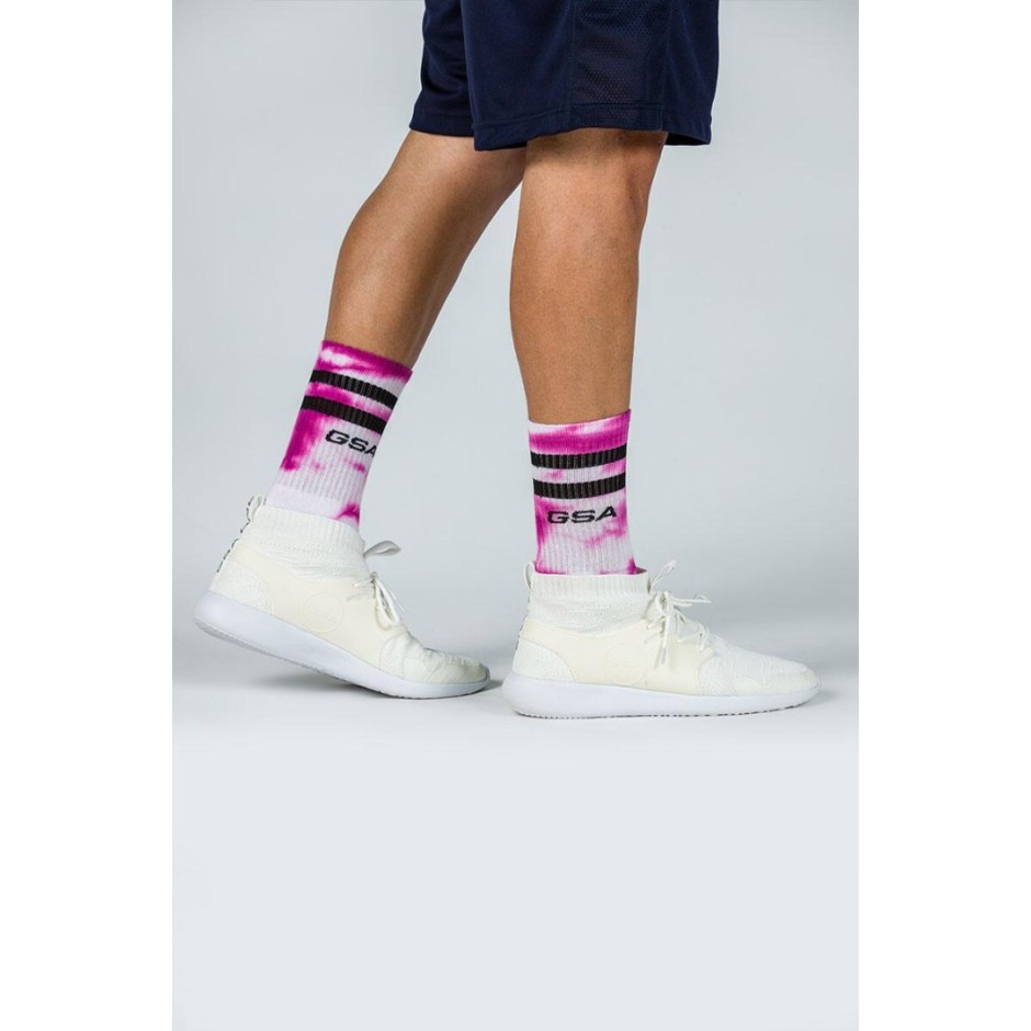 GSA UNISEX DYE TIE SOCKS 81-1904 one size-14 FUSCIA Fuchsia