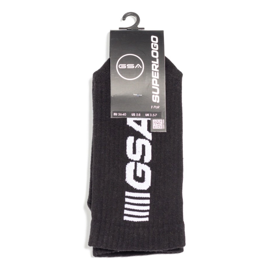 GSA SUPERLOGO CREW SOCKS 81-1900-ΜΑΥΡΟ-ΛΕΥΚΟ Black