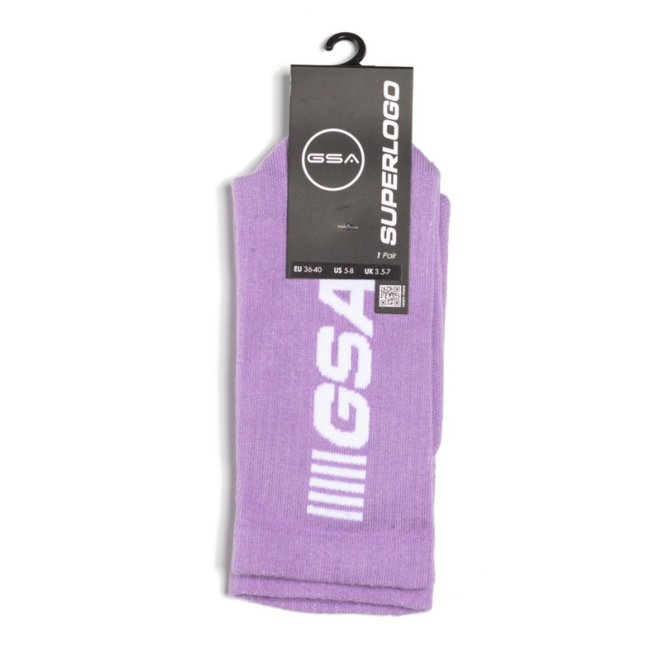 GSA SUPERLOGO CREW SOCKS 81-1900-ΜΩΒ-ΛΕΥΚΟ ΜΩΒ