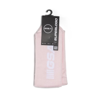 GSA SUPERLOGO CREW SOCKS 81-1900-ΡΟΖ-ΛΕΥΚΟ Pink