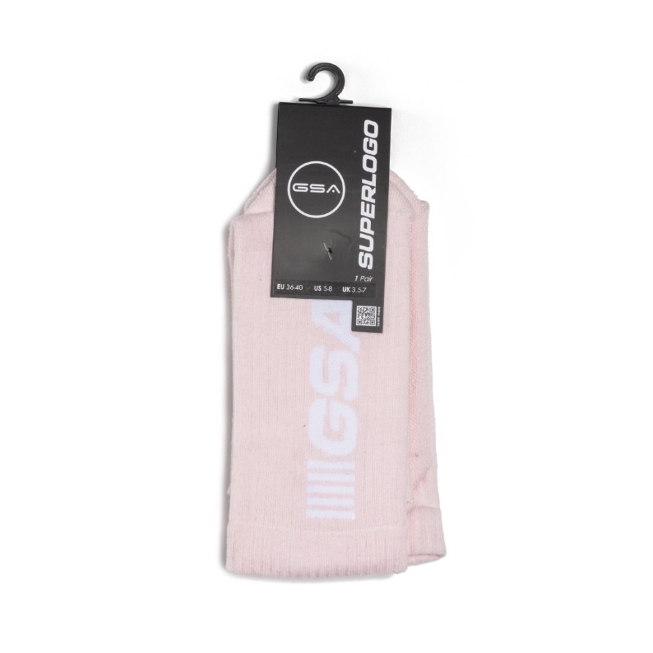 GSA SUPERLOGO CREW SOCKS 81-1900-ΡΟΖ-ΛΕΥΚΟ Pink