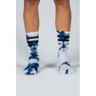 GSA UNISEX DYE TIE SOCKS 81-1904 one size-04 DENIM Blue