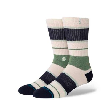 STANCE STRIPED DELIGHT CREW A556D25STR-CVS Ecru