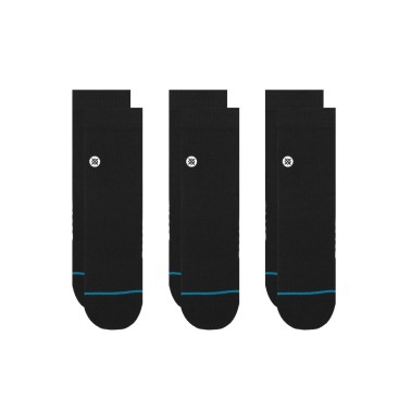 STANCE ICON QUARTER 3 PACK A356A21IQP-BLK Black