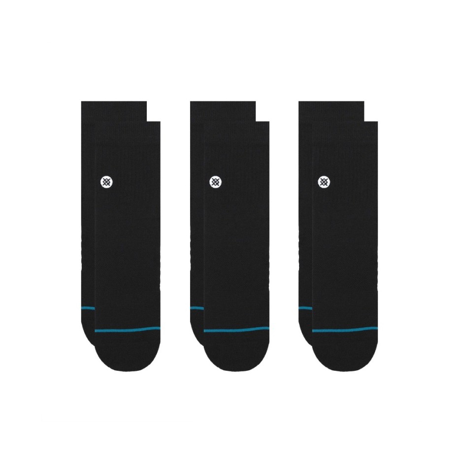 STANCE ICON QUARTER 3 PACK A356A21IQP-BLK Black
