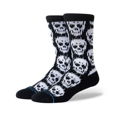 Socks Black - Stance Static Skull