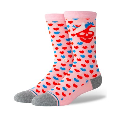 STANCE HEARTED CREW A545A25HEA-PNK Pink
