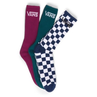 Κάλτσες VANS MN CLASSIC CREW (6.5-9, 3PK) Πολύχρωμο VN000XRZ60Q-60Q 