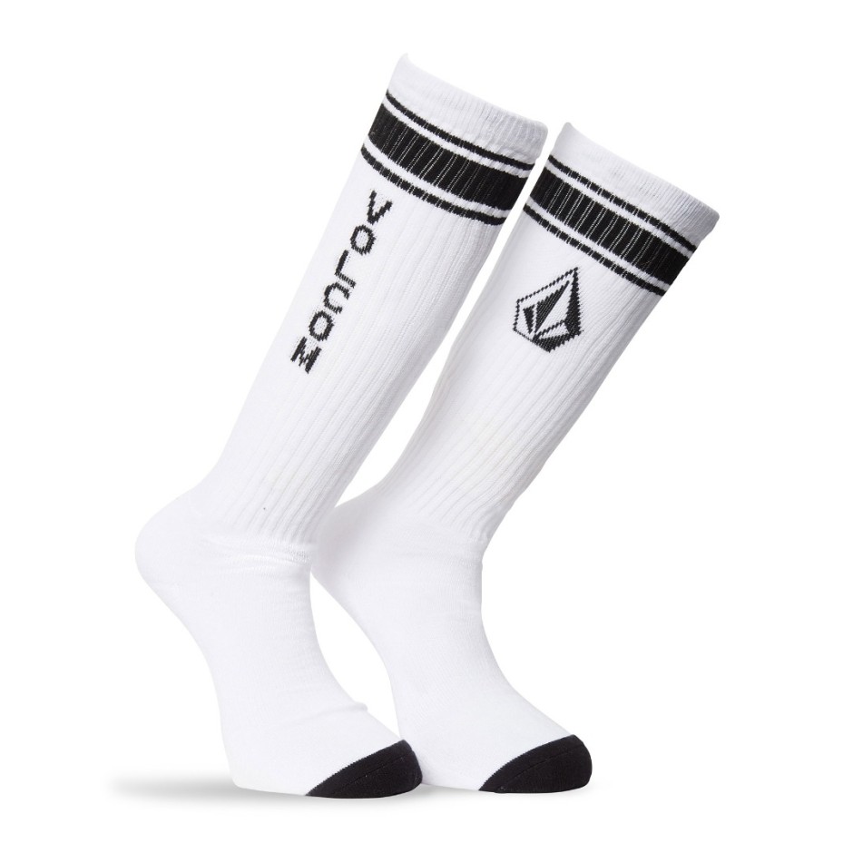 VOLCOM HIGH STRIPE SOCK PR D6312304-WHT White