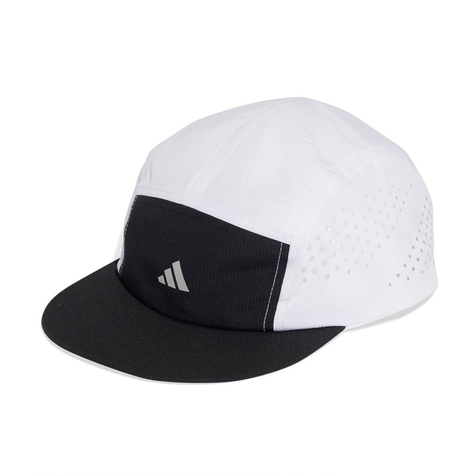 Καπέλο για Τρέξιμο Λευκό-Μαύρο - adidas Performance Run 5-Panel Climacool