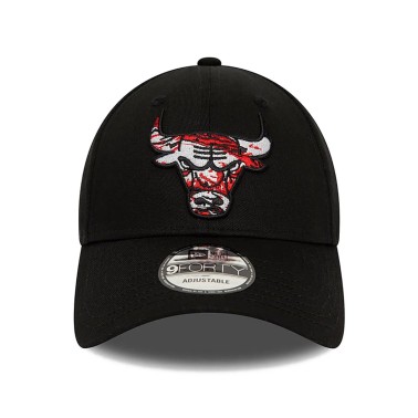 Καπέλο Μαύρο - New Era Chicago Bulls NBA Infill Black 9FORTY 