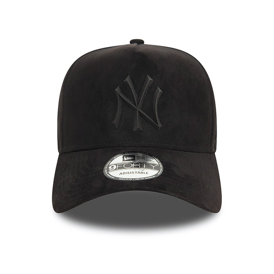 Καπέλο Μαύρο - New Era New York Yankees MLB Faux Suede 9FORTY E-Frame