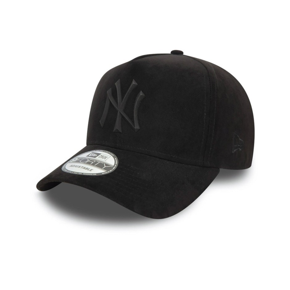 Καπέλο Μαύρο - New Era New York Yankees MLB Faux Suede 9FORTY E-Frame