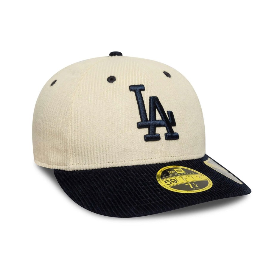 Καπέλο Μπεζ - New Era LA Dodgers MLB Cord Cream Low Profile 59FIFTY