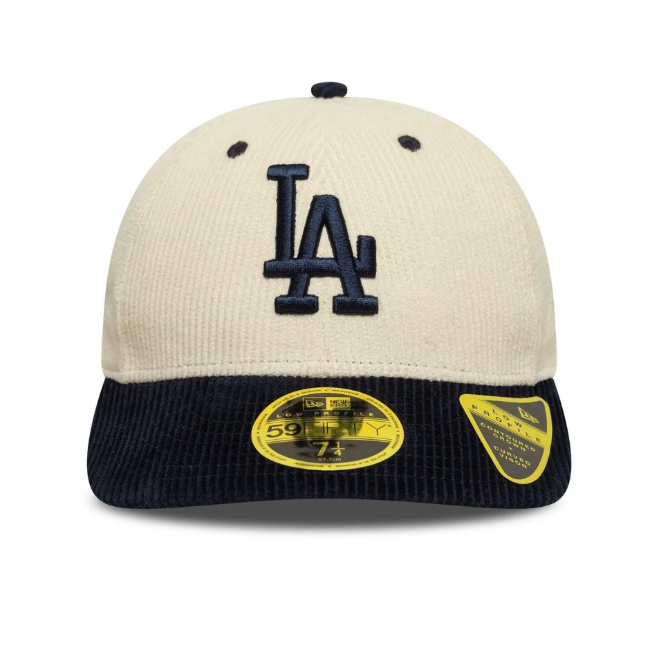 Καπέλο Μπεζ - New Era LA Dodgers MLB Cord Cream Low Profile 59FIFTY