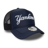 Καπέλο Μπλε - New Era New York Yankees MLB Script Navy 9FORTY A-Frame Εικόνα 2