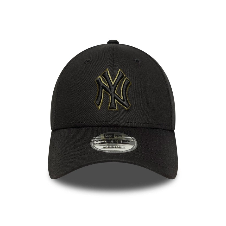 Καπέλο Μαύρο - New Era New York Yankees MLB Team Outline Black 9FORTY