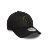 Καπέλο Μαύρο - New Era New York Yankees MLB Team Outline Black 9FORTY Εικόνα 2