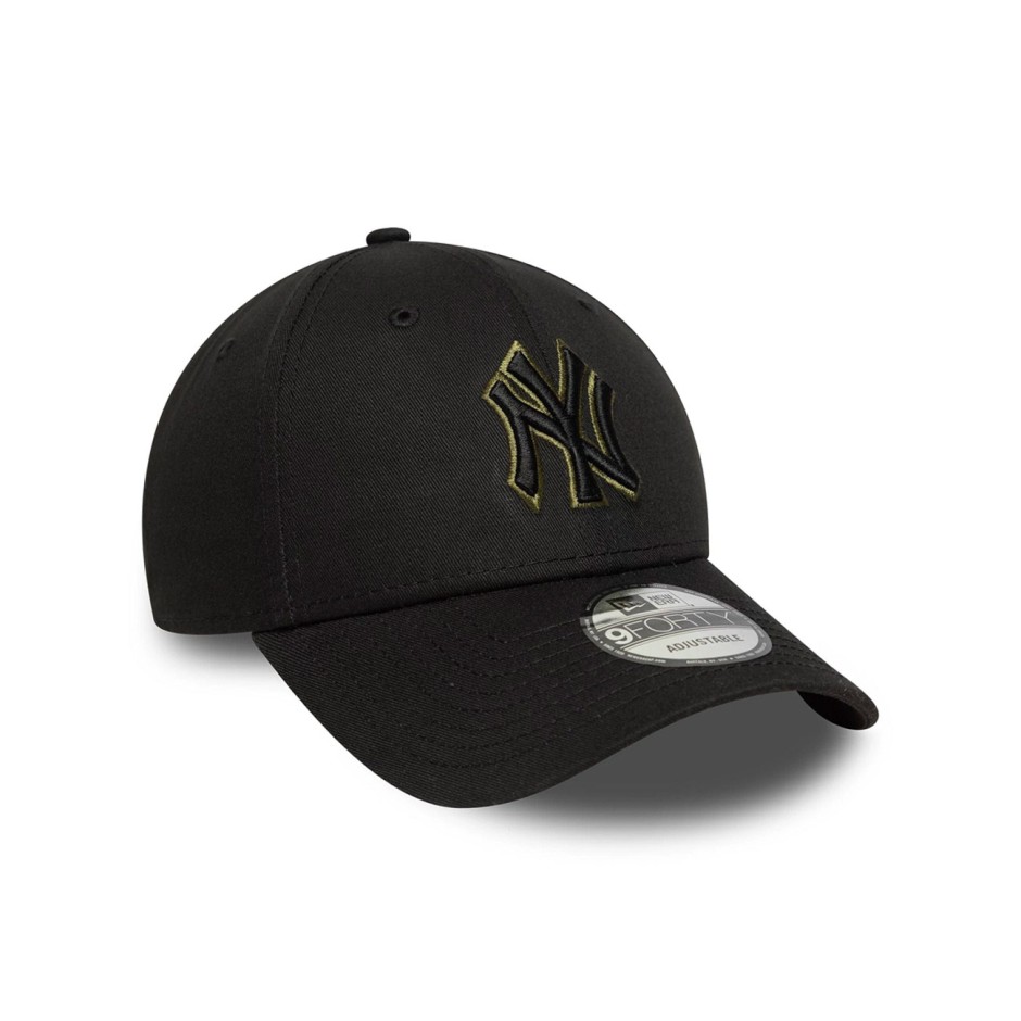 Καπέλο Μαύρο - New Era New York Yankees MLB Team Outline Black 9FORTY