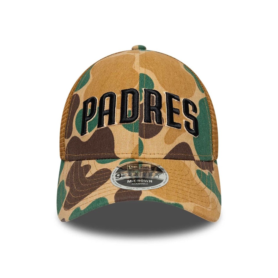 Cap Beige - New Era San Diego Padres MLB Wordmark Camo 9FORTY M-Crown