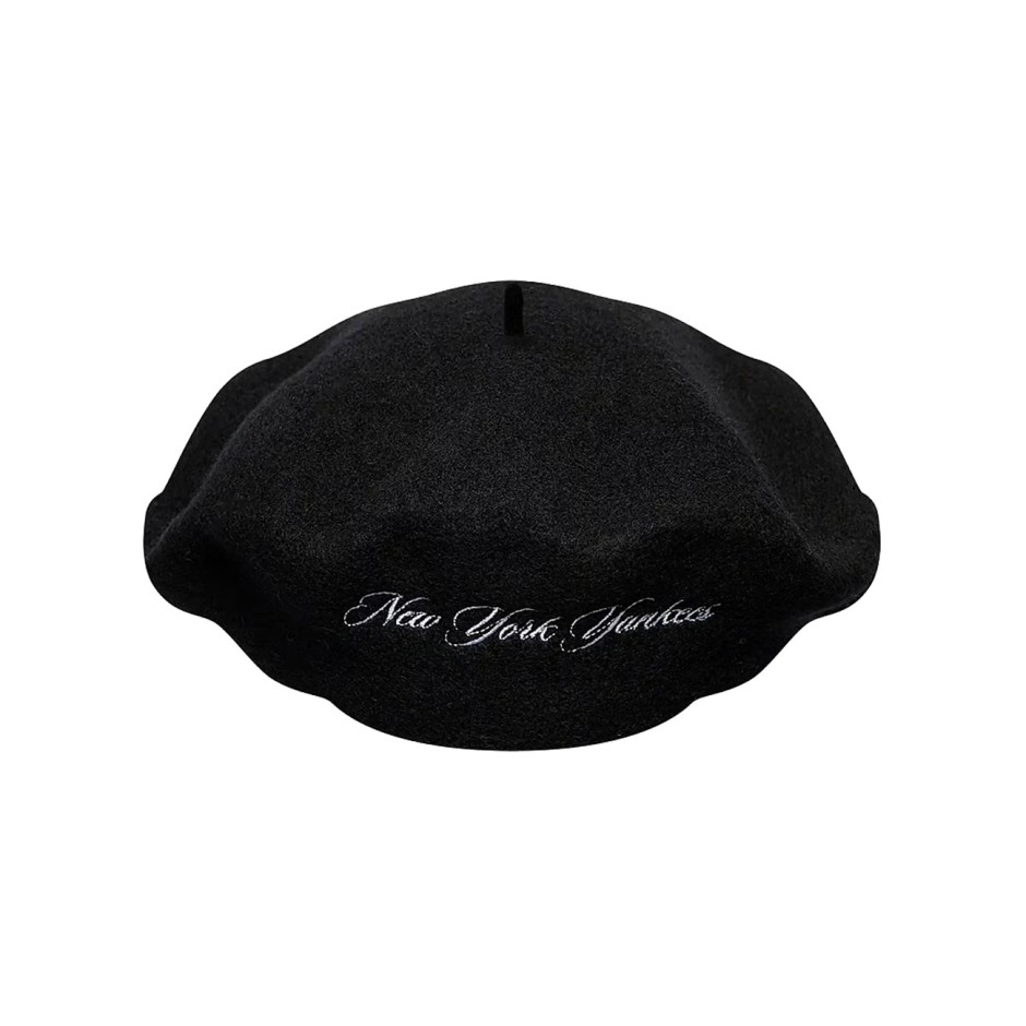 Μπερές Μαύρος - New Era New York Yankees MLB Wool Script Beret