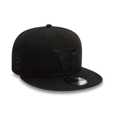 Καπέλο Μαύρο - New Era Chicago Bulls Monochrome Black 9FIFTY