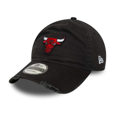 Καπέλο Μαύρο - New Era Chicago Bulls NBA Wash Distress Black 9TWENTY