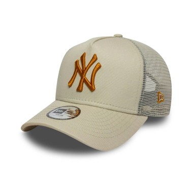 Καπέλο Μπεζ - New Era New York Yankees MLB Light Beige 9FORTY A-Frame Trucker