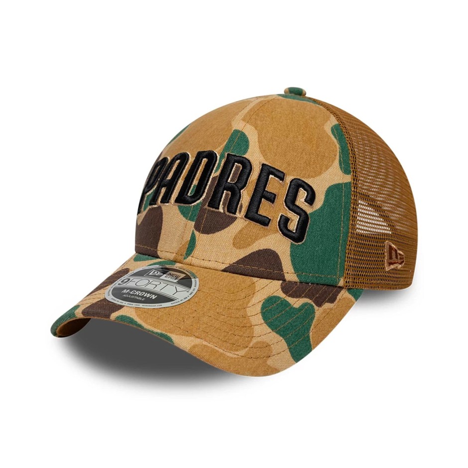 Cap Beige - New Era San Diego Padres MLB Wordmark Camo 9FORTY M-Crown