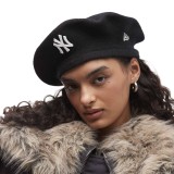 Μπερές Μαύρος - New Era New York Yankees MLB Wool Script Beret Εικόνα 