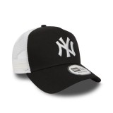 NEW ERA NEW YORK YANKEES CLEAN BLACK A-FRAME TRUCKER CAP Μαύρο  Εικόνα 