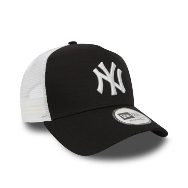 NEW ERA NEW YORK YANKEES CLEAN BLACK A-FRAME TRUCKER CAP Μαύρο 