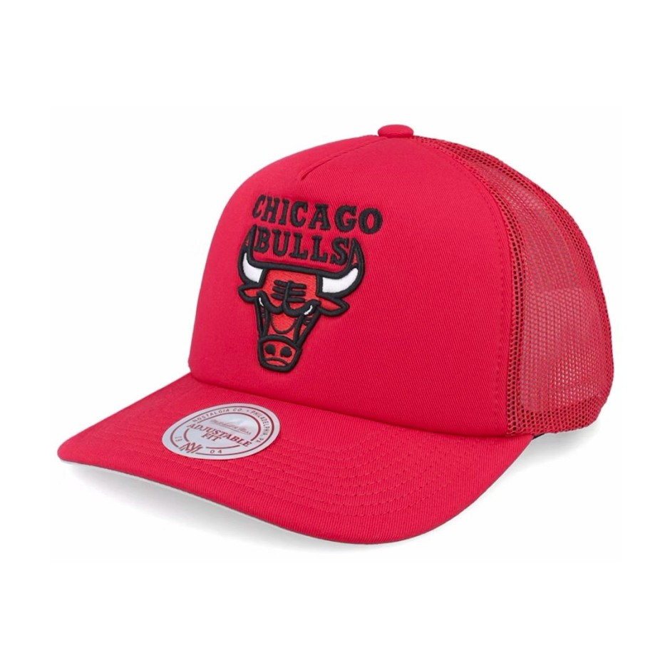 MITCHELL & NESS NBA EVERGREEN TRUCKER BULLS HT8032-CBURED1-RED Red