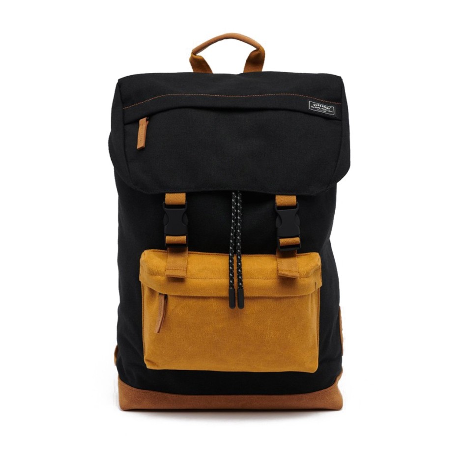 SUPERDRY TOPLOADER BACKPACK M9110359A-AFB Μαύρο