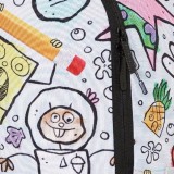 SPACE JUNK SPONGEBOB HANDRAWN CHARACTER BACKPACKS SJS133 Colorful Image 3