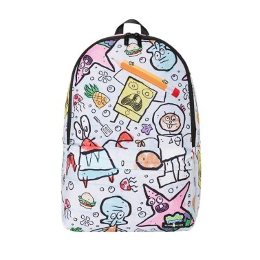 SPACE JUNK SPONGEBOB HANDRAWN CHARACTER BACKPACKS SJS133 Colorful