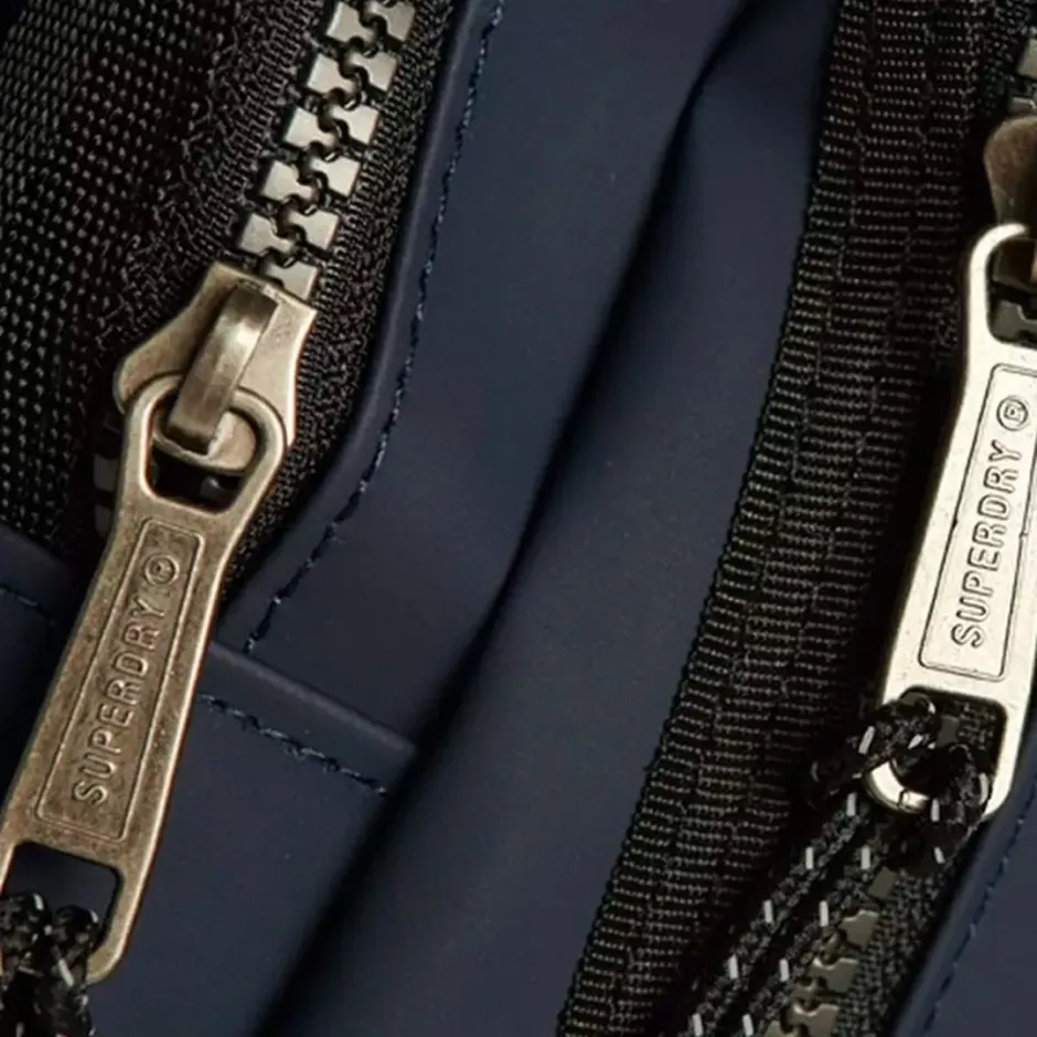 Borsone Superdry Academy Blu Navy Scuro &ndash; Taglia Media, Uomo, Nuovo Con Etichette