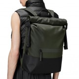 RAINS TRAIL ROLLTOP BACKPACK 14320-03 Green Image 2
